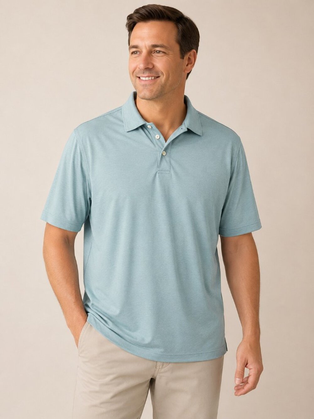 UNTUCKit Van Der Heyden Green Polo Shirt XL Luxe Wrinkle-Free Piqué Cotton NWOT
